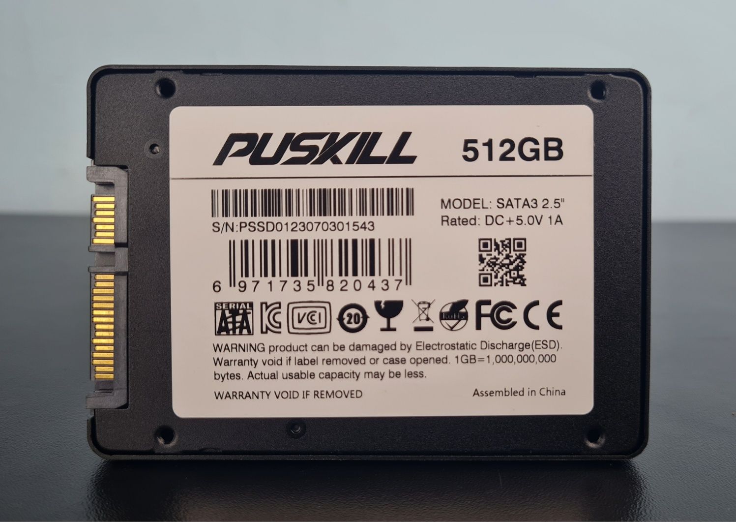 SSD SATA3 2.5" 512gb Puskill (ССД для ПК та ноутбука)