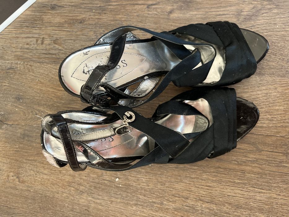 Zestaw Calvin Klein I Guess szpilki sandałki na obcasie r 37 czarne