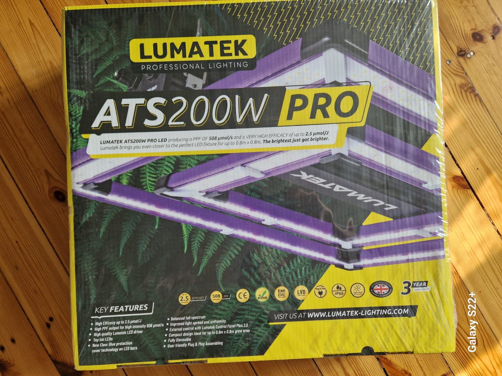 LED LUMATEK ATTIS 200W PRO powierzchnia oświetlania-0,8x0,8m, PPF: 508