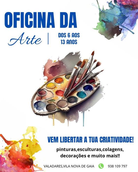 Atividade extracurricular Oficina de Artes Vila Nova de Gaia