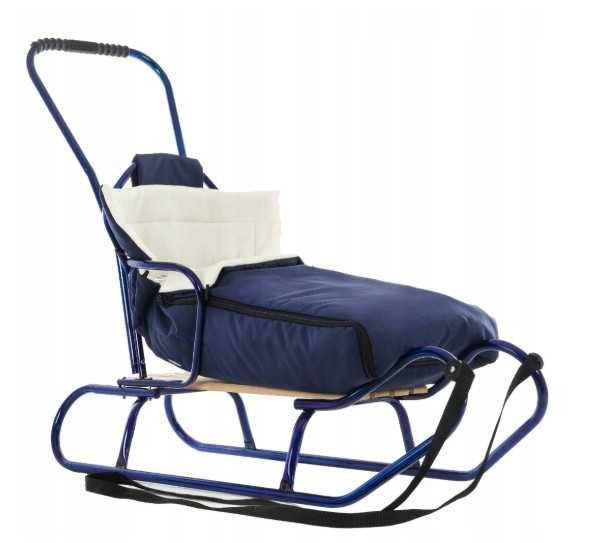 Sanki ze śpiworem, oparciem i pchaczem