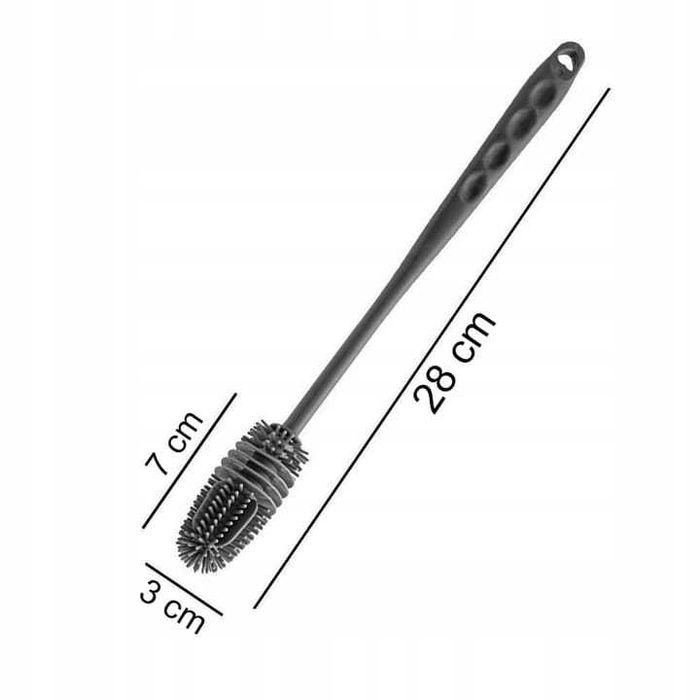 SZCZOTKA do MYCIA Butelek Szklanek Myjka SILIKONOWA Długa Dokładna NEW