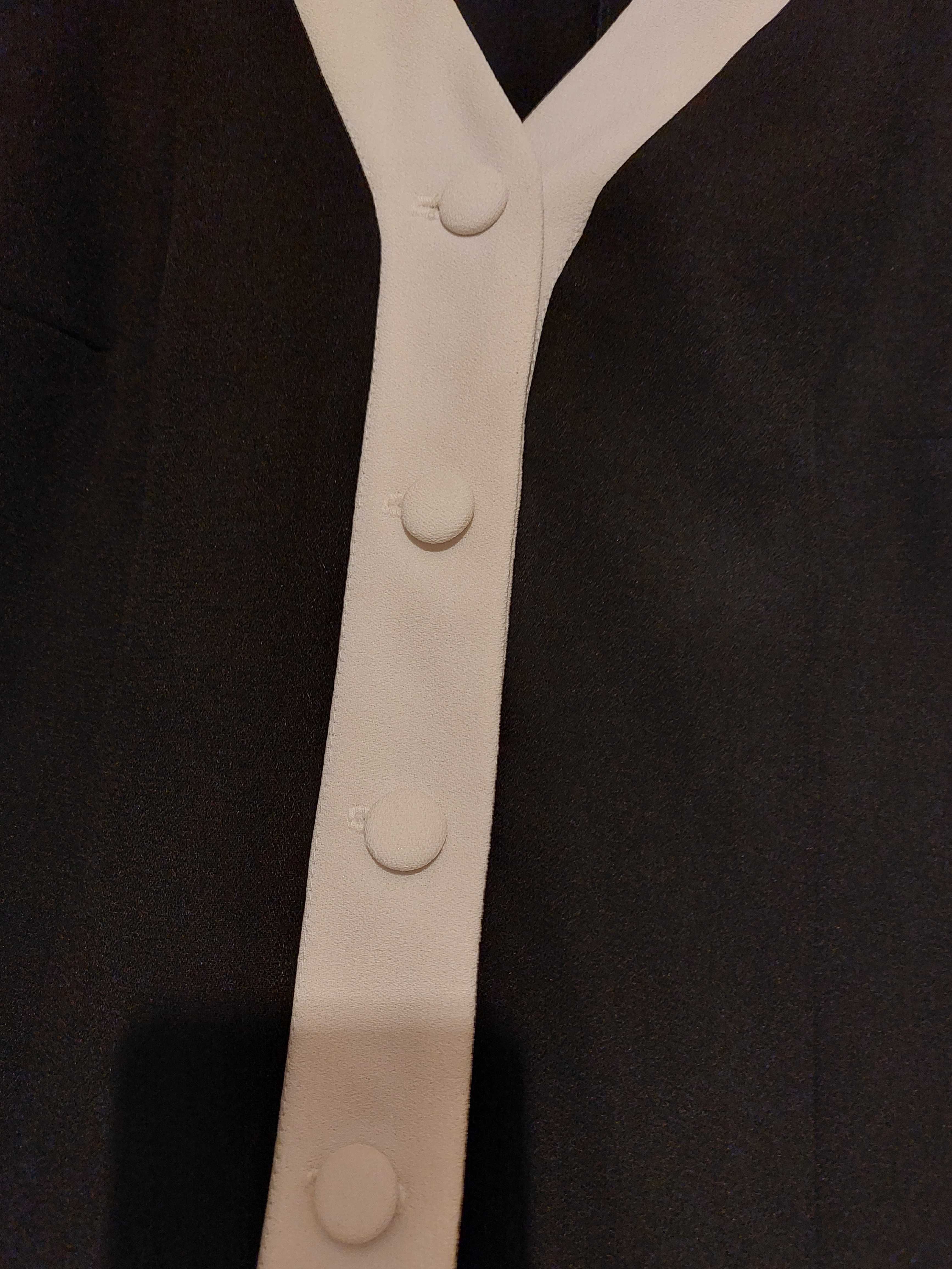 Garsonka r. 42 XL żakiet + spodnie czarna dla wysokiej kobiety 170cm
