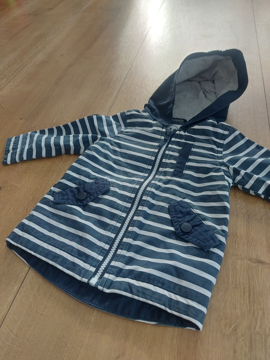 Kurtka parka wiosna pasy paski marine RESERVED r. 74