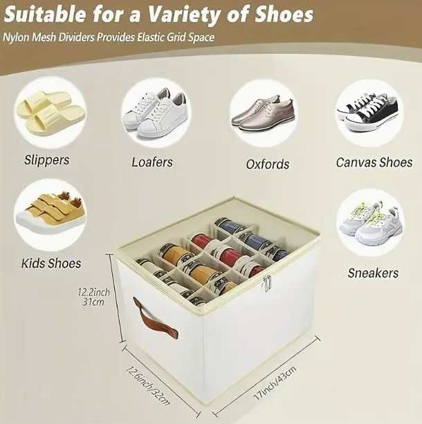Caixa de Armazenamento Dobrável Organizador Sapatos / Roupa