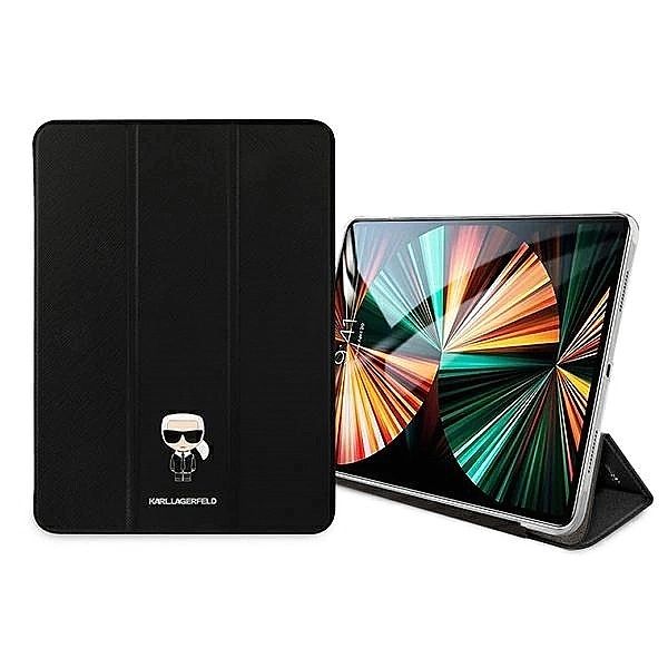 Etui Karl Lagerfeld Saffiano Ikonic Karl na iPad 12.9" Pro 2021 - czar