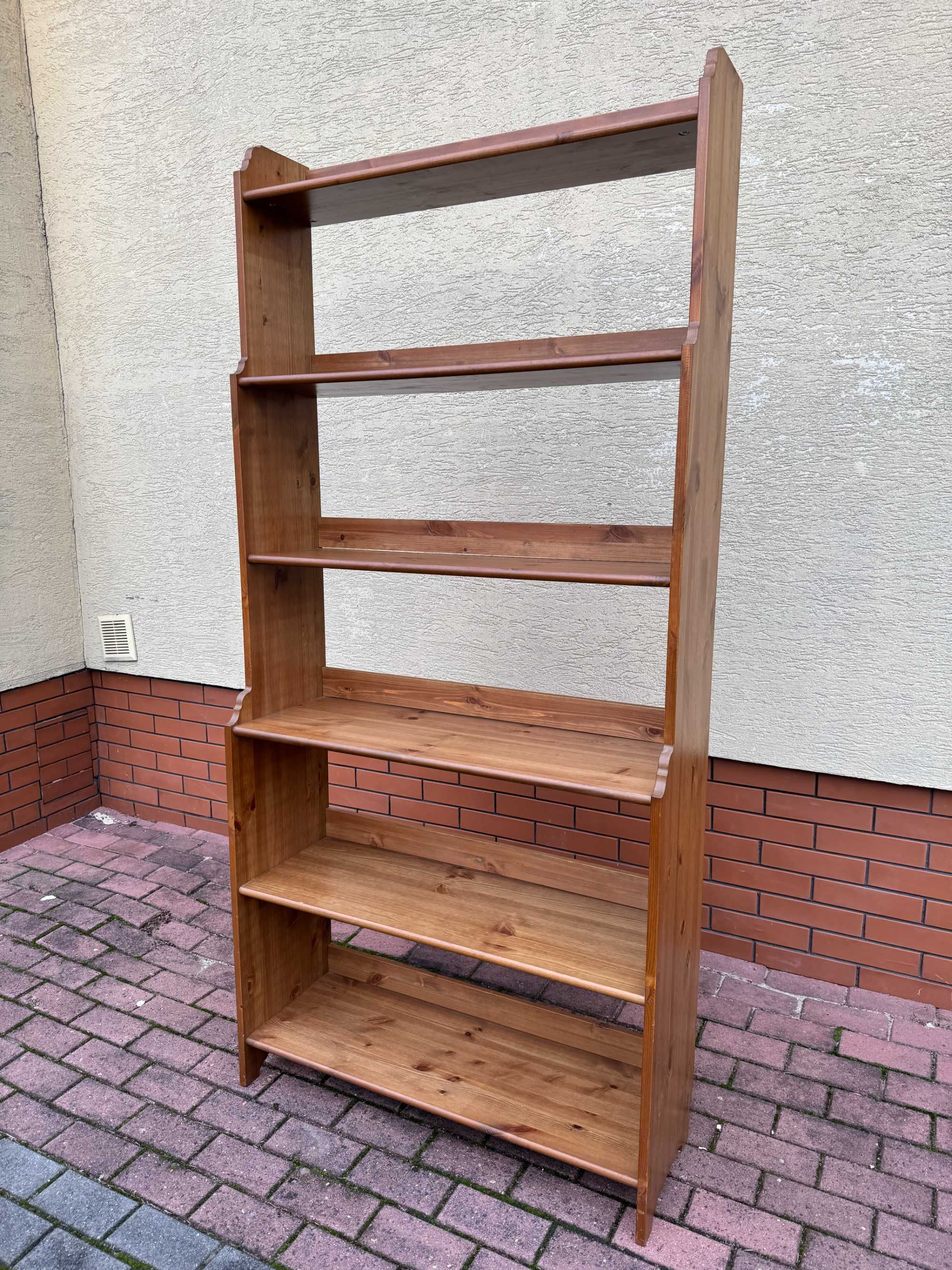 półki drewniane regał leksvik stara ikea biblioteczka witryna kredens
