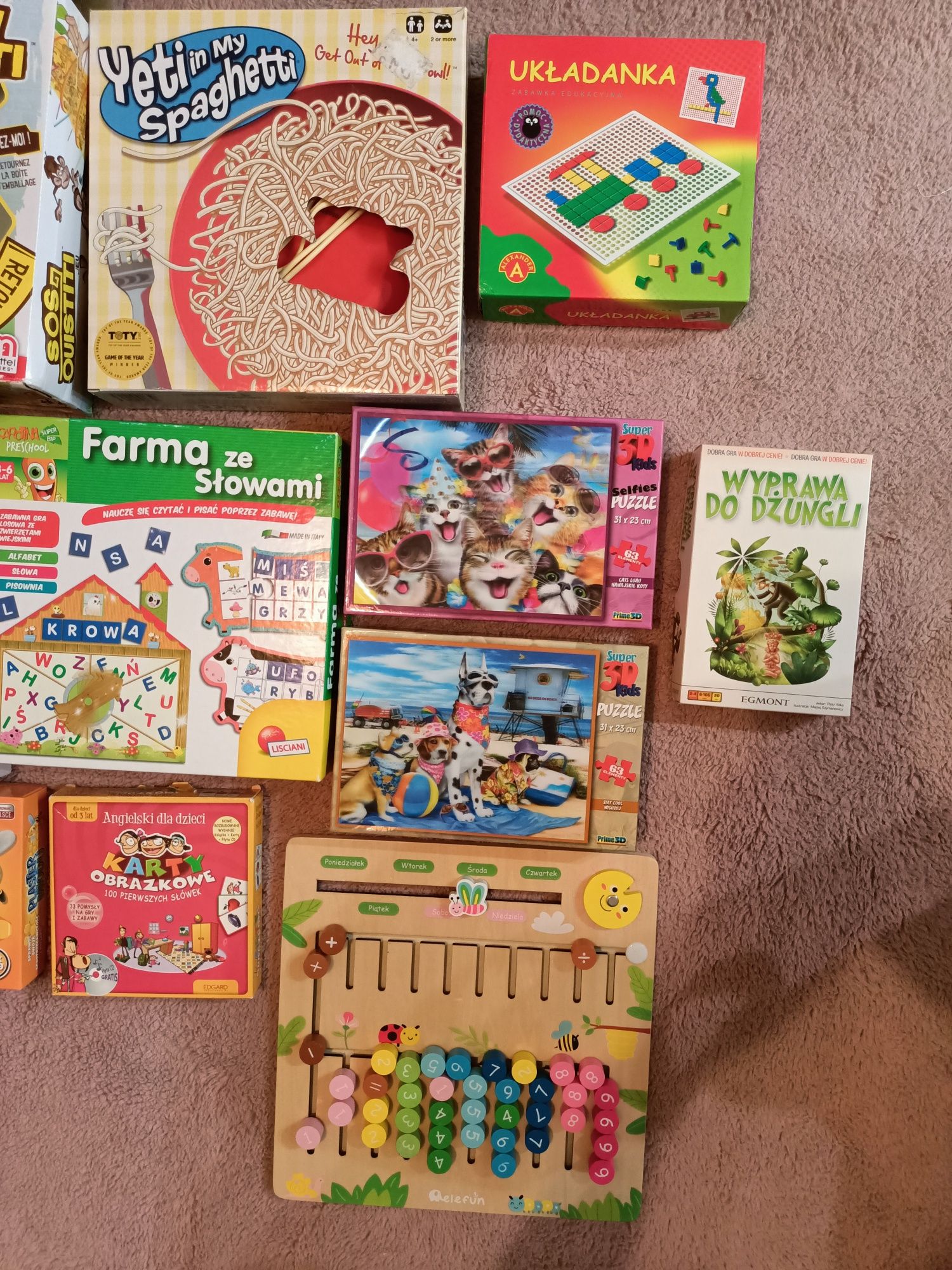 Okazja pilne Ogromny zestaw zabawek gier puzzli układanek dla dziecka