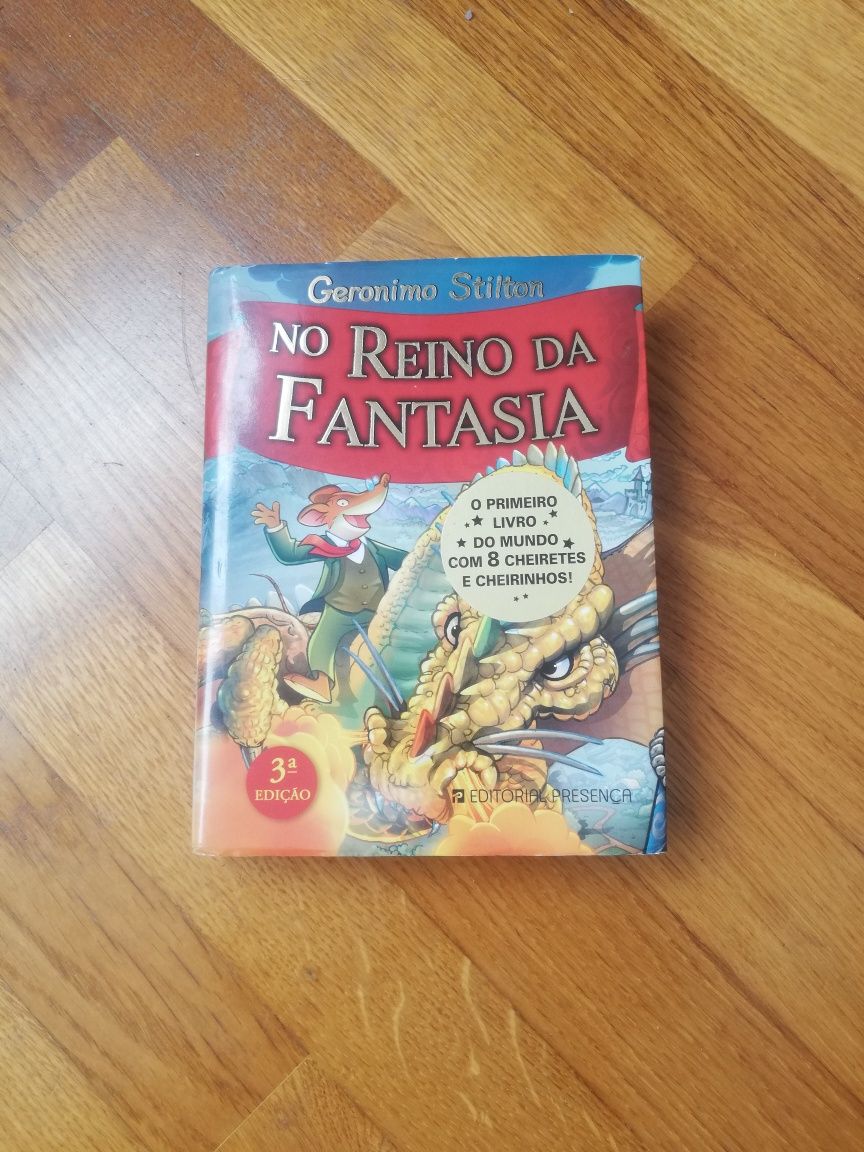 Livros Geronimo Stilton e 1° volume No Reino da Fantasia