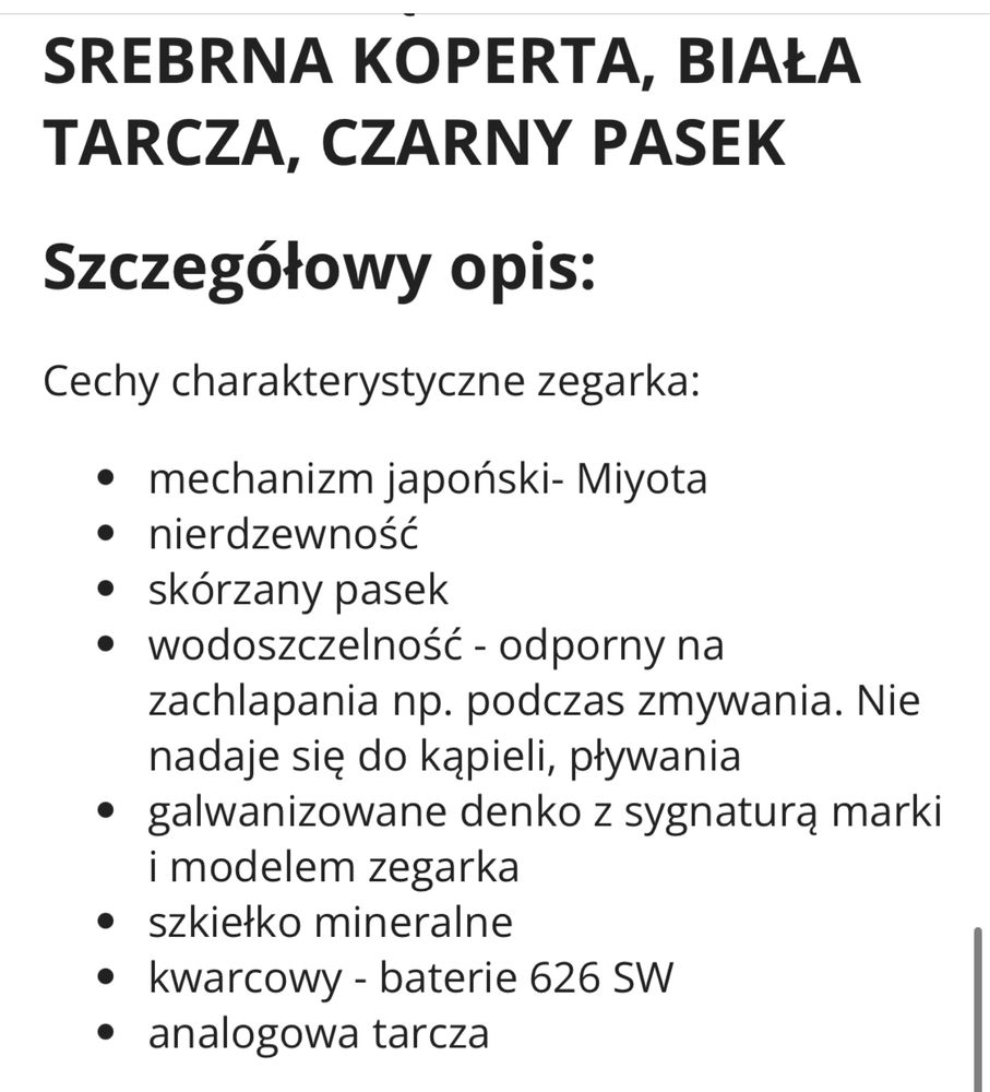 Perfect zegarek męski czarny pasek nowy