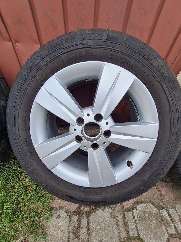 Koła alufelgi Mercedes audi vw 5x112 opony 225/55/17 lato 7mm bierznik