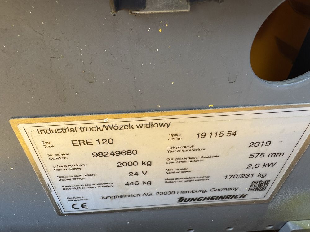 Електричний візок Jungheinrich ERE 120 2019