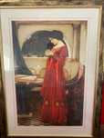 Quadro decoração rústica - senhora com bola