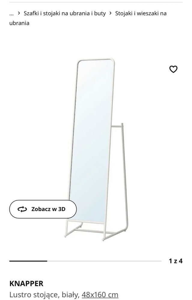 Lustro stojące Knapper Ikea