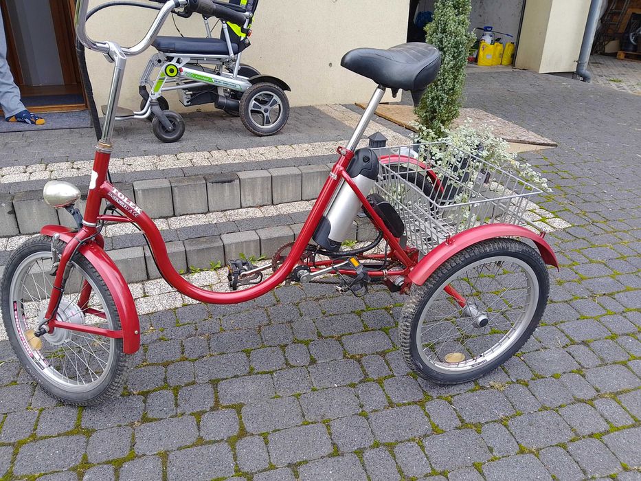 rower   elektryczny trojkolowy tolek i bagaznik na ten rower