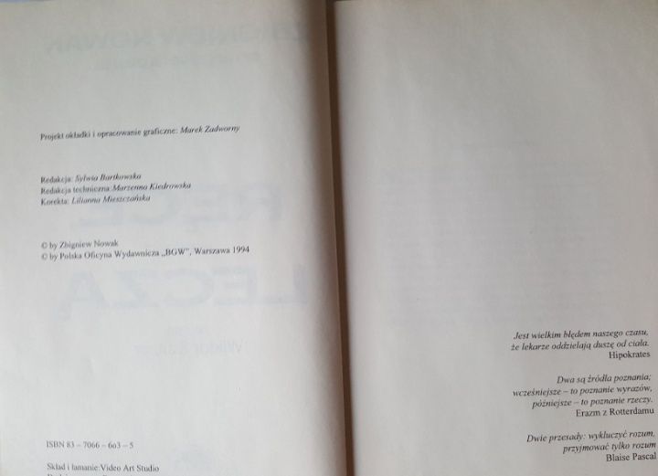 KSIĄŻKA "Ręce, które leczą" Zbigniew Nowak, energoterapeuta