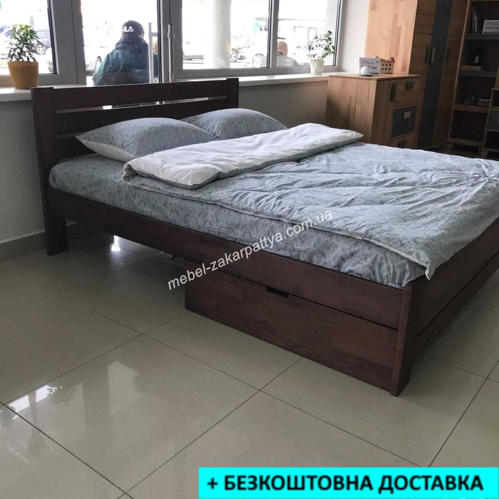 Ліжко деревяне массив 90,120,140,160,180х200. Кровать двуспальная бук.