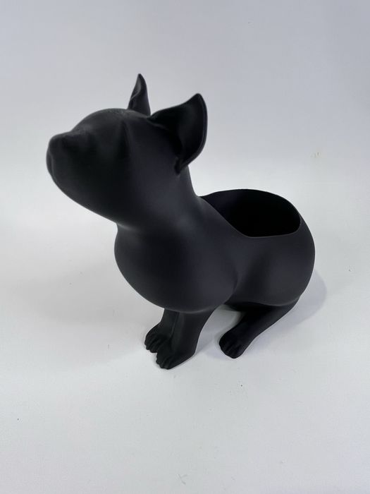 Doniczka Kot Czarny 16 cm wysoka