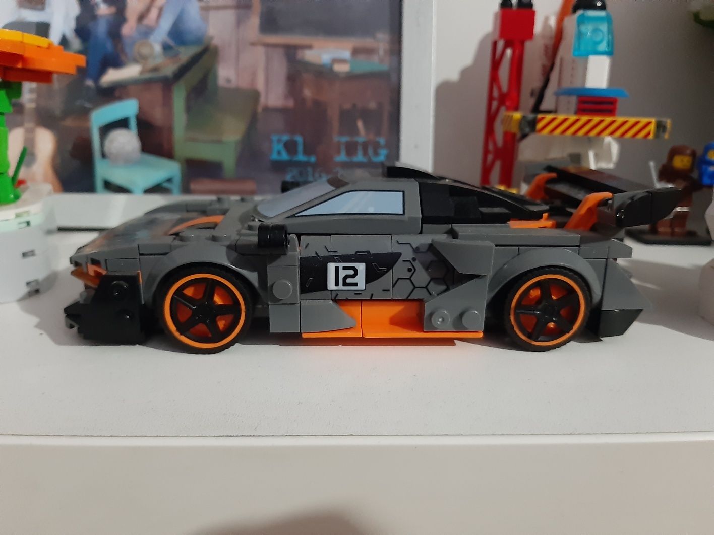 Zestaw samochód jak lego, świecący klocek, auto