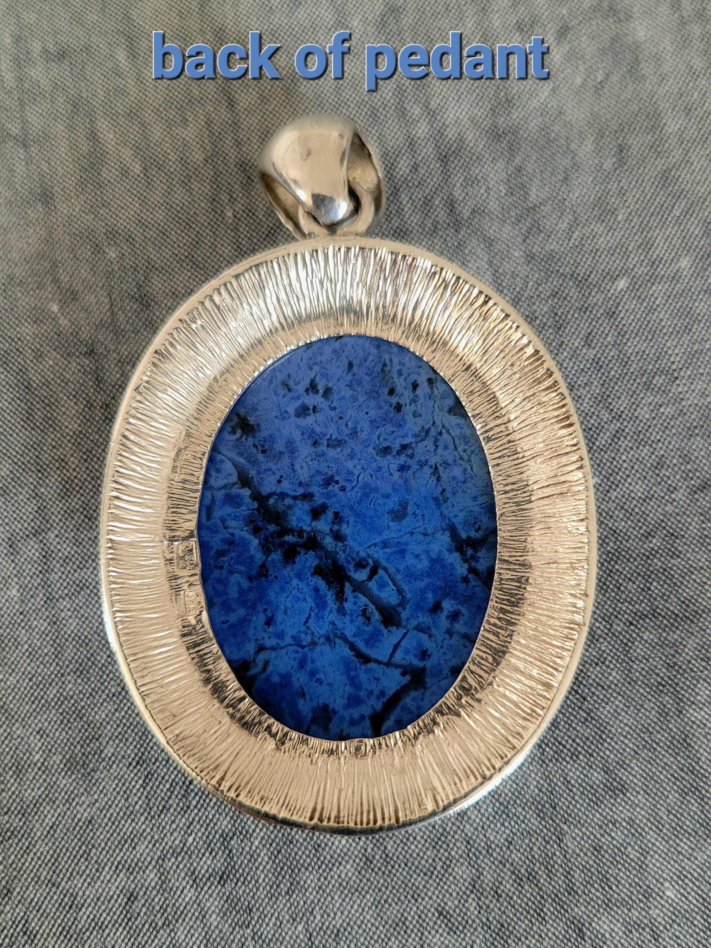 Naszyjnik z lapis lazuli, srebro 925, wyrób artystyczny