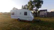 Przyczepa kempingowa Knaus 450 sport/2005/przedsionek/prysznic/zadbana