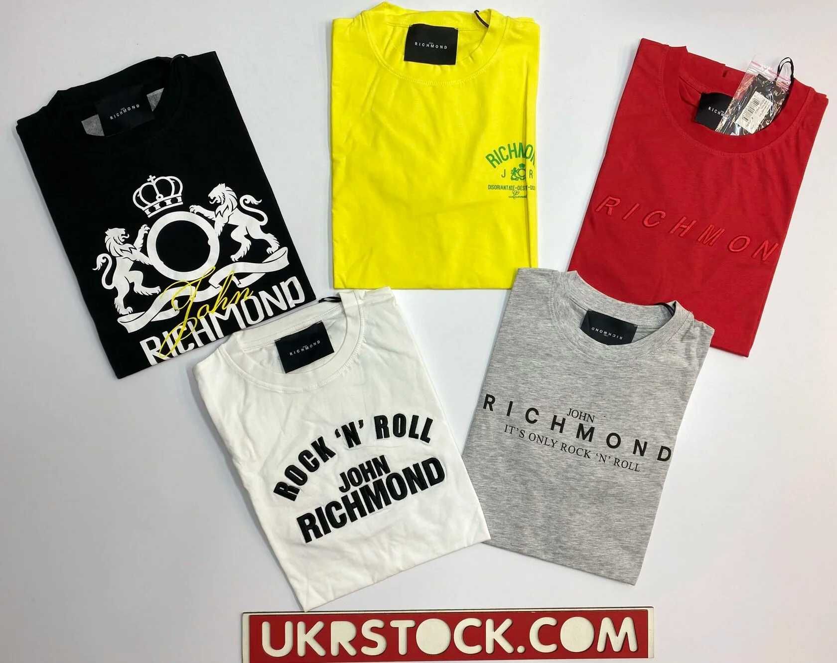 Richmond чол. футболки, 9€/одиниця, сток оптом