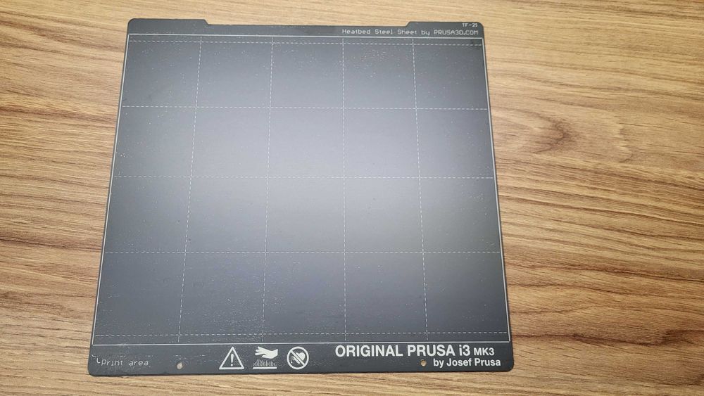 Płyta ze stali sprężynowej PEI oryginał Prusa MK3S MK3 MK2.5 TF-21