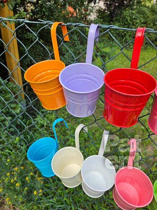 Doniczki kolorowe 10 sztuk na rośliny wiaty do ogrodu na balkon taras