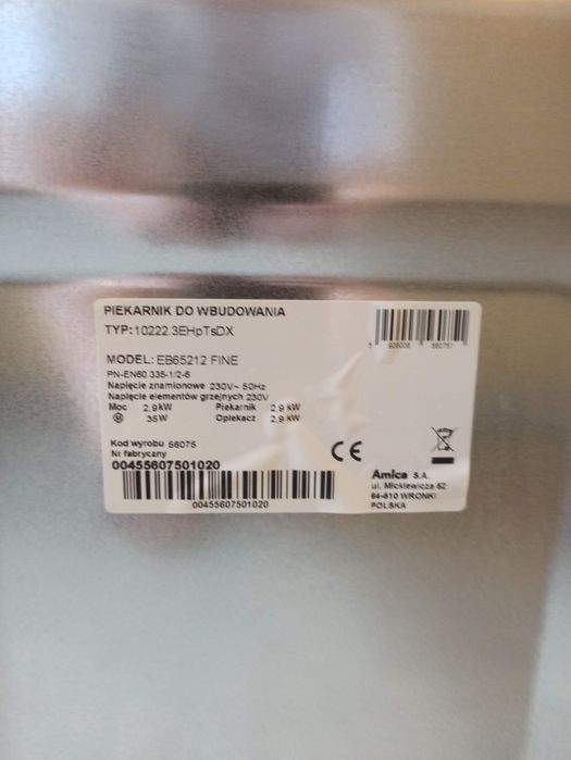 Piekarnik Amica EB65212 FINE
