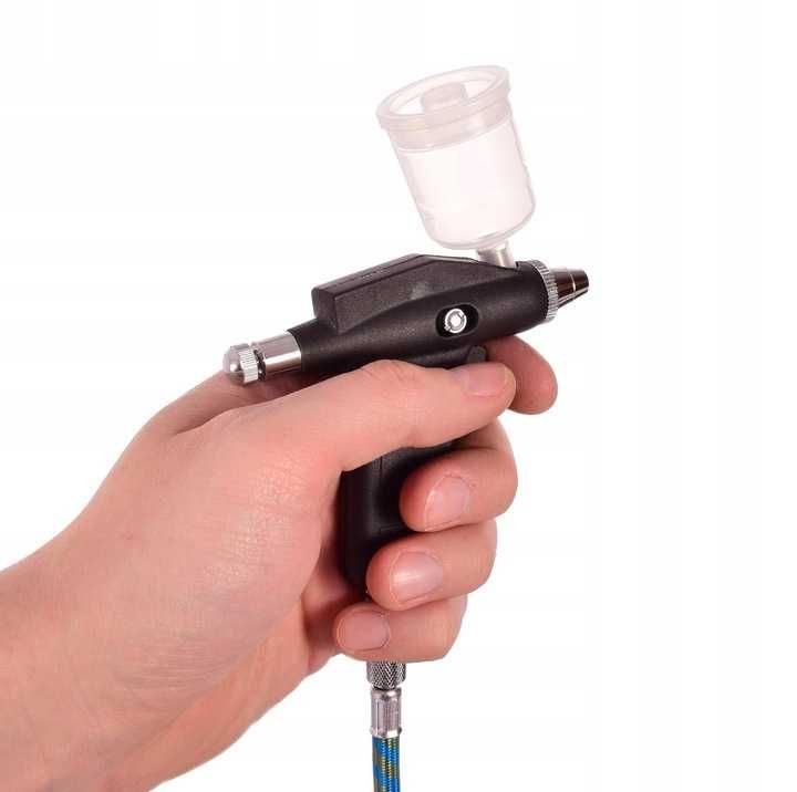 Aerograf Pistoletowy Dysze 0,3 0,5 mm Wąż 1,8m