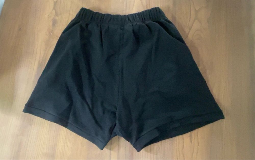 essentials shorts all black size M