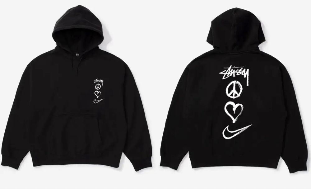 Мужские худи Stussy x Nike Logo толстовка стусси найк на подарок