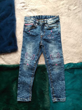 Spodnie dziewczęce 104 jeans