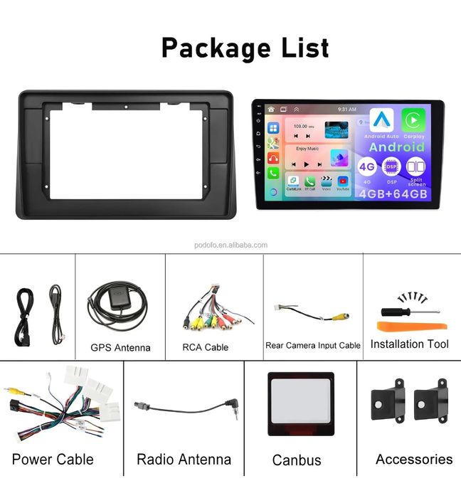 Rádio android Renault Arkana GPS Carplay Wi-Fi Bluetooth RDS novo