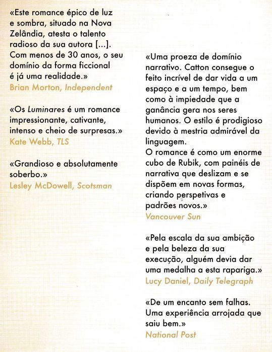 Livro Os Luminares de Eleanor Catton [Portes Grátis]