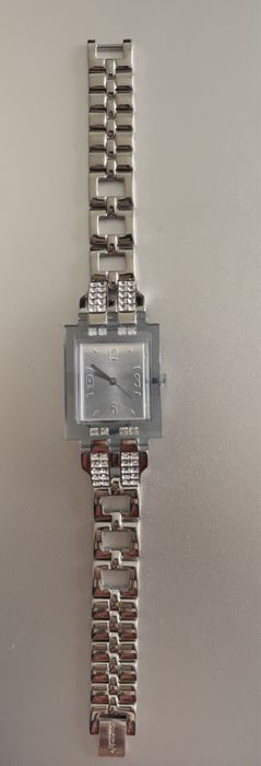 Relógio swatch retângulo prata