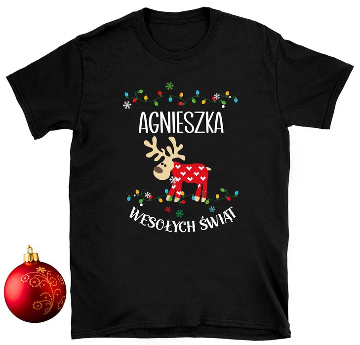 prezent pod choinkę dla babci koszulka świąteczna z imieniem