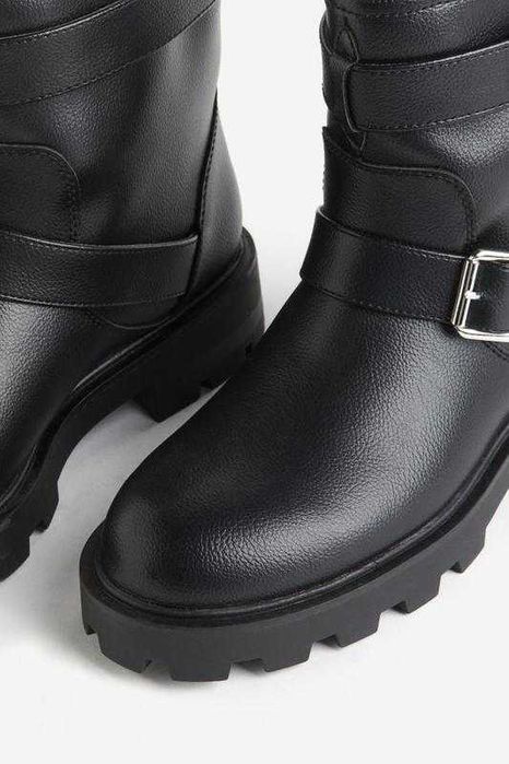 Ботинки H&M 39 чорні черевики жіночі напівчоботи