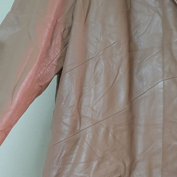 Великий  размір кожаний шкіряний тренч пиджак