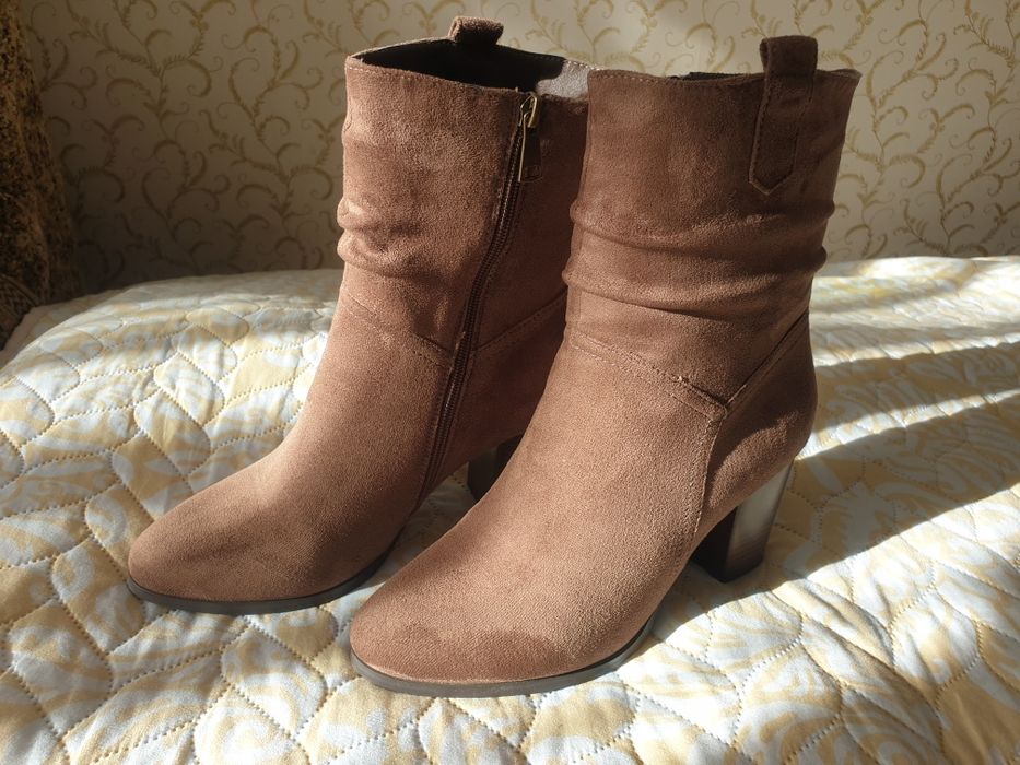 Полусапожки! (Замшевые) - Идеальные! 38р-р!