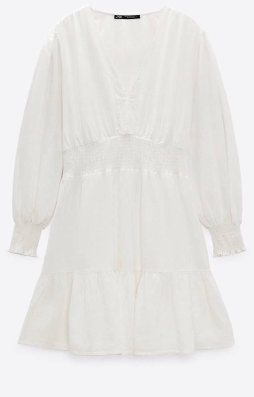 Сукня Zara біла льон