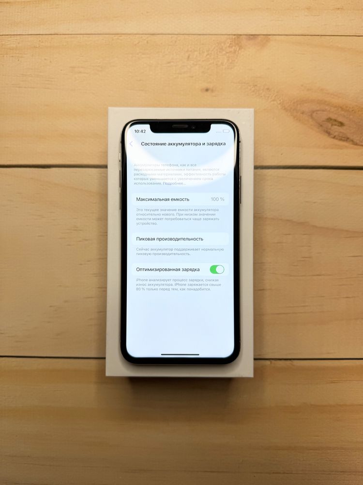 iPhone X 256gb Silver Neverlock. 100% АКБ