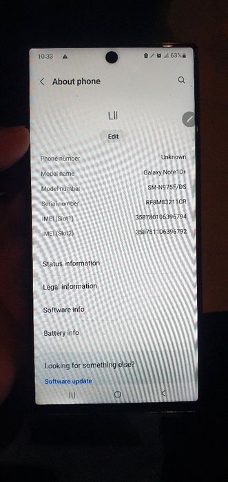 Samsung note 10 plus 12gb / 256gb