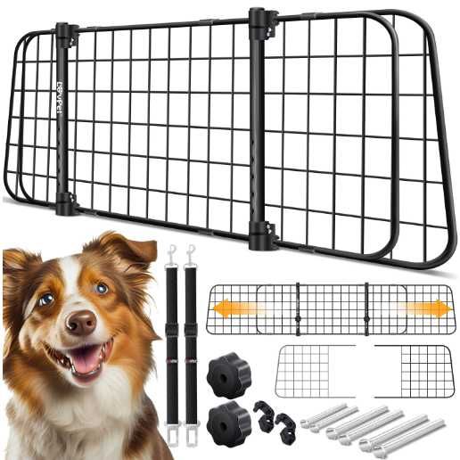Przegroda LovPet do auta dla psa + 2 pasy | Uniwersalna 91–153 cm