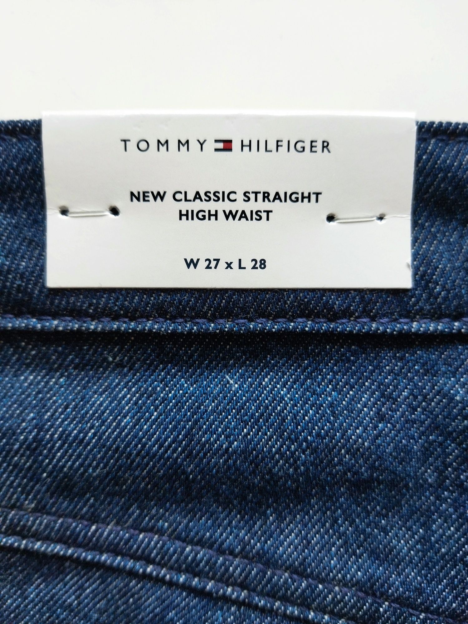 Tommy Hilfiger granatowe dżinsy logo