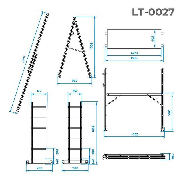 Лестница-помост (драбина-поміст) 2x6 INTERTOOL LT-0027