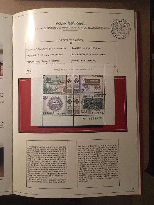 Filatelia - Espanha - España a traves de sus sellos 1981