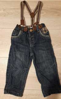Spodnie z szelkami r. 74-80