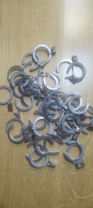 Żabki INOX uchwyty do zasłon 35 szt