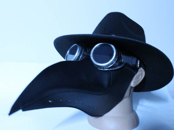 Маска Доктор Чума Чумной Доктор Смерть в Шляпе и Очках Хэллоуин